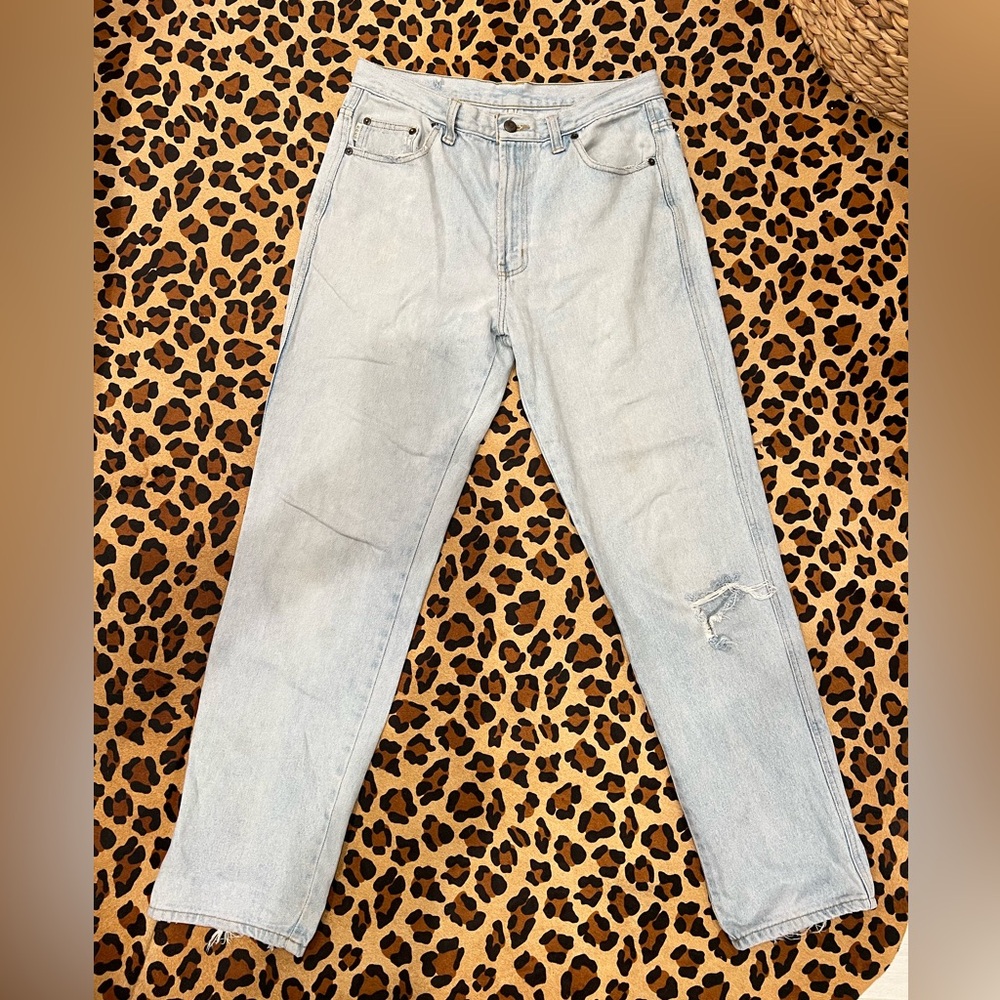 VINTAGE Bugle Boy Light Blue Distressed Men's Jeans 32x32
